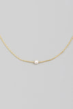 Dainty Chain Pearl Charm Necklace - Greige Goods