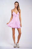 Checkered Print Mini Dress - Greige Goods