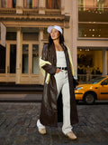 The Aspen Leather Coat - Greige Goods