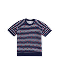 Stripes Lightweight Short Sleeve Sweatshirt - Greige Goods