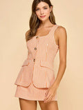 Saturday Stripes Romper - Greige Goods