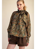 Autumn in the Air Blouse - Greige Goods