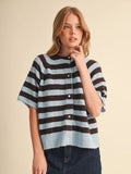 Weekend Stripe Cardigan - Greige Goods