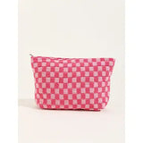 Checker Makeup Bag - Greige Goods