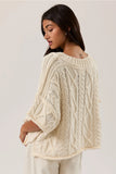 Coffe Shop Knit Top - Greige Goods