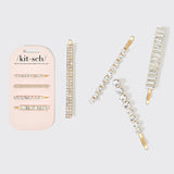 Rhinestone Assorted Bobby Pins - Greige Goods