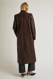 The Aspen Leather Coat - Greige Goods