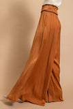 Washed Satin Wide Legged Pants - Greige Goods