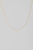 Multi Rhinestone Drop Necklace - Greige Goods