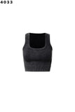 Thick Rib Washed Crop Tank - Greige Goods
