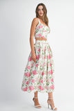 Floral Top & Skirt Set - Greige Goods