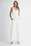 Halter Neck Top & Pants Set - Greige Goods