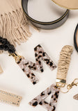 Jordan Tort Letter Keychain - Greige Goods