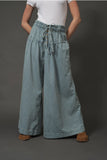 Yoke Pintuck Denim Pants - Greige Goods