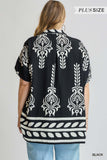 Curvy Girl Oversized Button Up Shirt - Greige Goods
