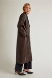 The Aspen Leather Coat - Greige Goods