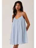 V-Neck Loose Fit Mini Dress - Greige Goods