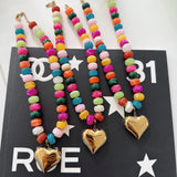 Colorful Heart Necklace - Greige Goods