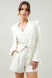 Chelsea Fitted Notch Lapel Blazer - Greige Goods