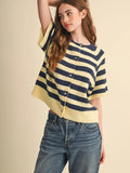 Weekend Stripe Cardigan - Greige Goods