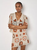 Crochet Square Shorts - Greige Goods