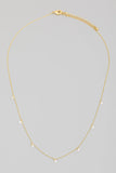 Multi Rhinestone Drop Necklace - Greige Goods