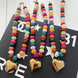 Colorful Heart Necklace - Greige Goods