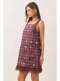 Festive Fringe Dress - Greige Goods