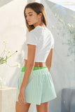 Double Banded Stripe Boxer - Greige Goods