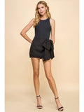 High Waisted Bow Skirt - Greige Goods