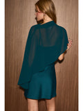 Whisper Cape Mini Dress - Greige Goods