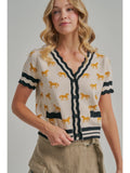 Horsin' Around Cardigan - Greige Goods