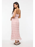Crinkle Midi Dress - Greige Goods