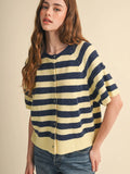 Weekend Stripe Cardigan - Greige Goods