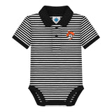 Striped baby polo bodysuit