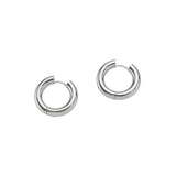 Silver Chunky Hoops - Greige Goods