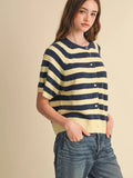 Weekend Stripe Cardigan - Greige Goods