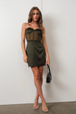 Corset Strapless Mini Dress - Greige Goods