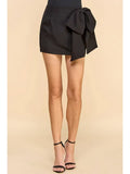 High Waisted Bow Skirt - Greige Goods