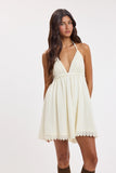 Bohemian Halter Dress - Greige Goods