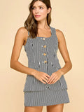 Fine Line Romper - Greige Goods