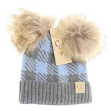 Newborn Buffalo Pom Hat - Greige Goods