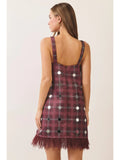 Festive Fringe Dress - Greige Goods