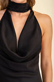 Scarf Effect Drape Dress - Greige Goods