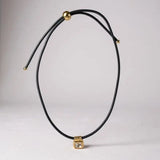 Leather Cord Necklace - Greige Goods