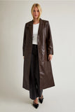 The Aspen Leather Coat - Greige Goods