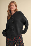The Gameday Staple Cardigan - Greige Goods