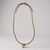 Leather Cord Necklace - Greige Goods