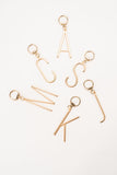 Gold Large Initial Bag Charm - Greige Goods