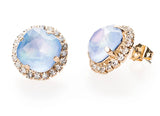 Jayne Crystal Trimmed Post Earring - Greige Goods